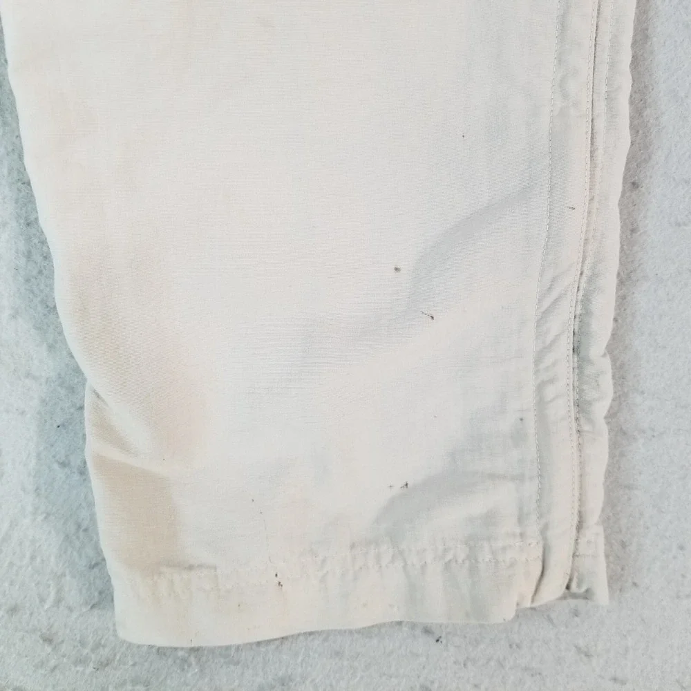 The North Face cargo pants shorts combo men's large beige outdoor nylon flawed